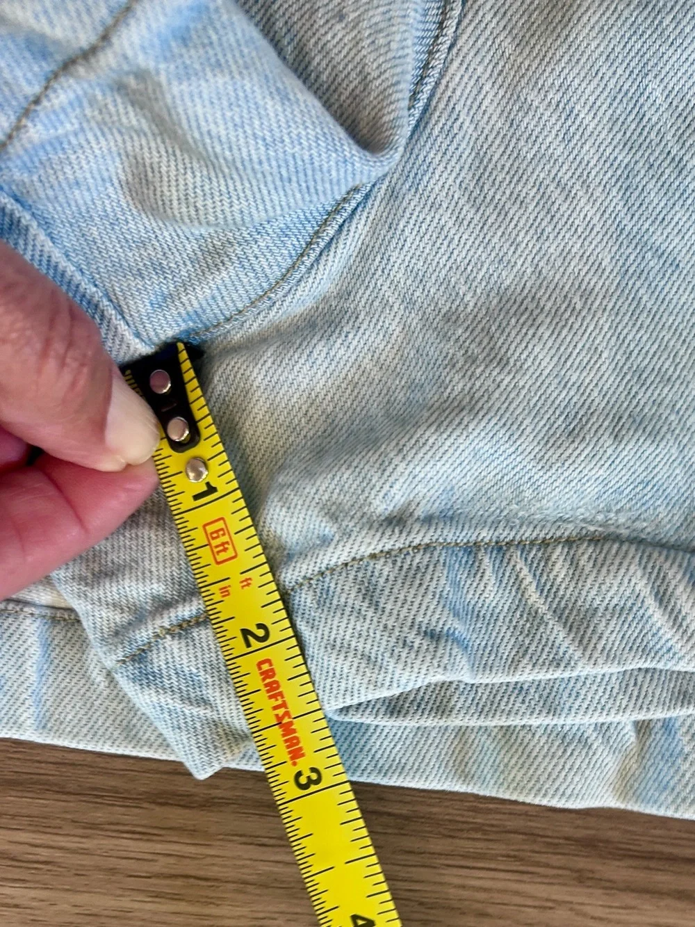 J.Crew Wrap Front Denim Mini Skort Montauk Wash Size 8 - Picture 15 of 15